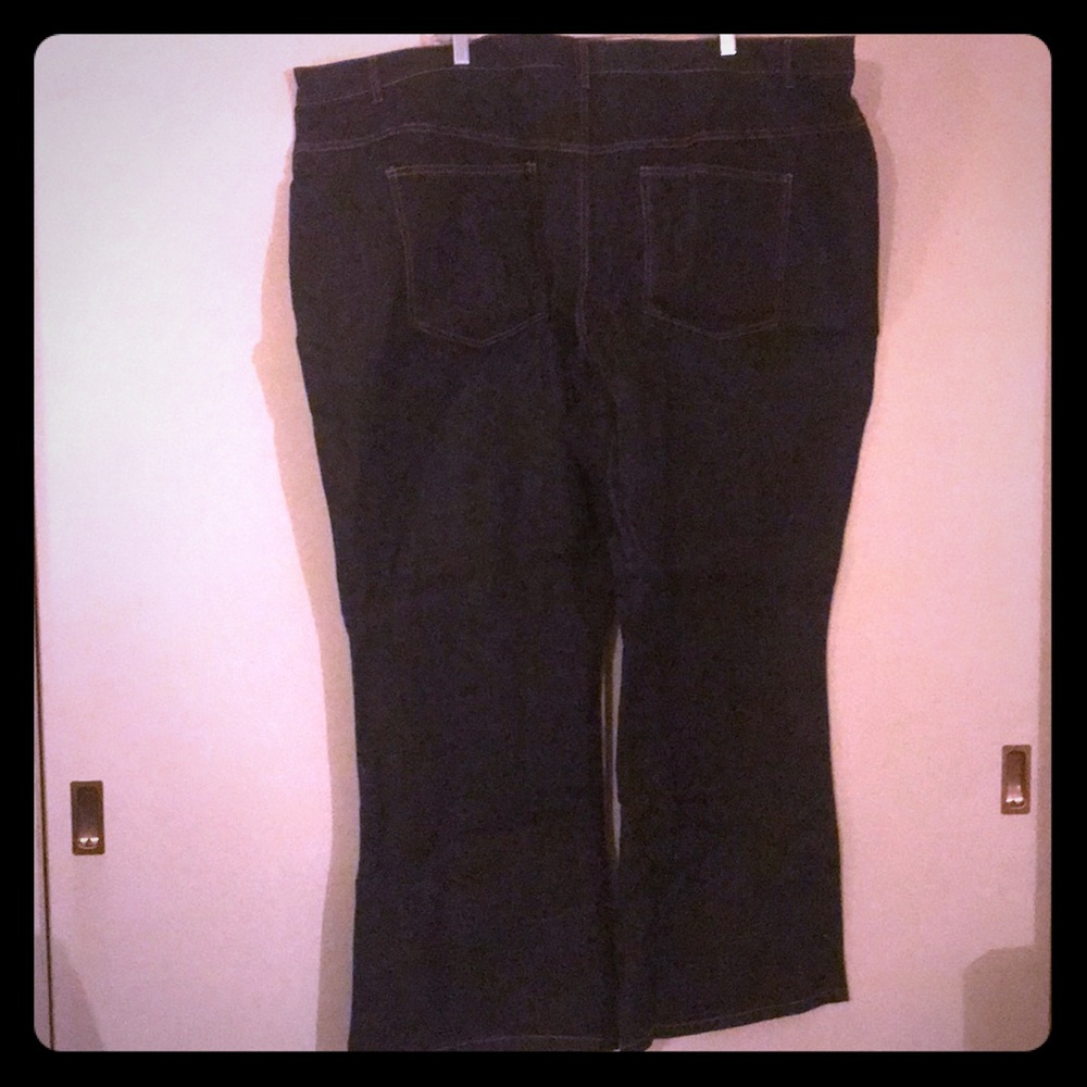 32W Plus Size Bootcut Dark Blue Jeans